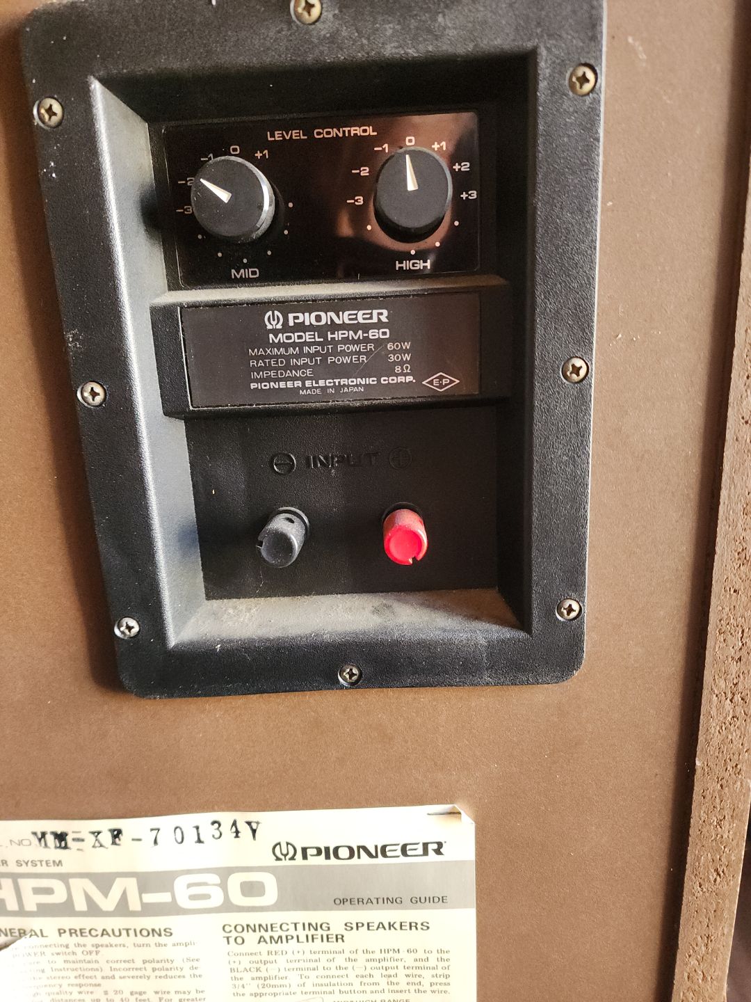 Pioneer HPM-60 Vintage Stereo Speakers