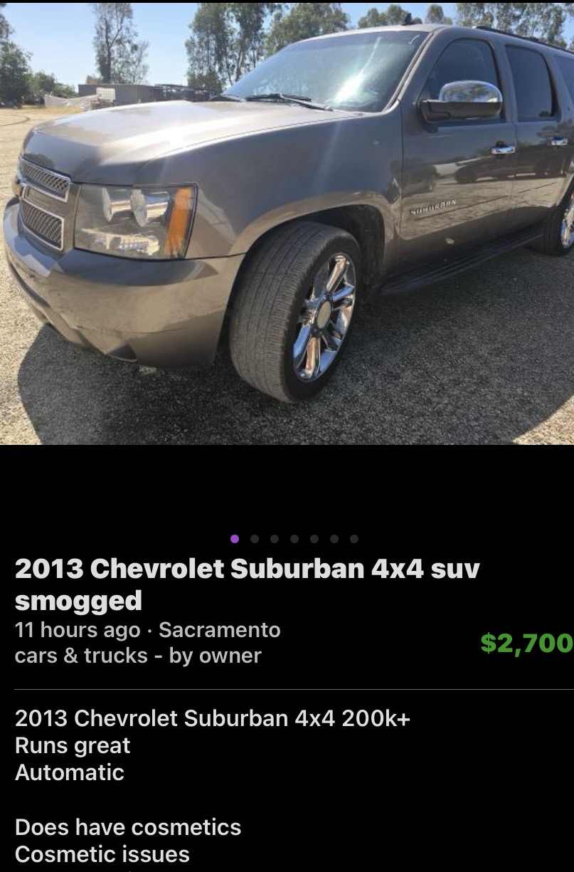 2013 Chevrolet Suburban 4x4 SUV (200k+ Miles)