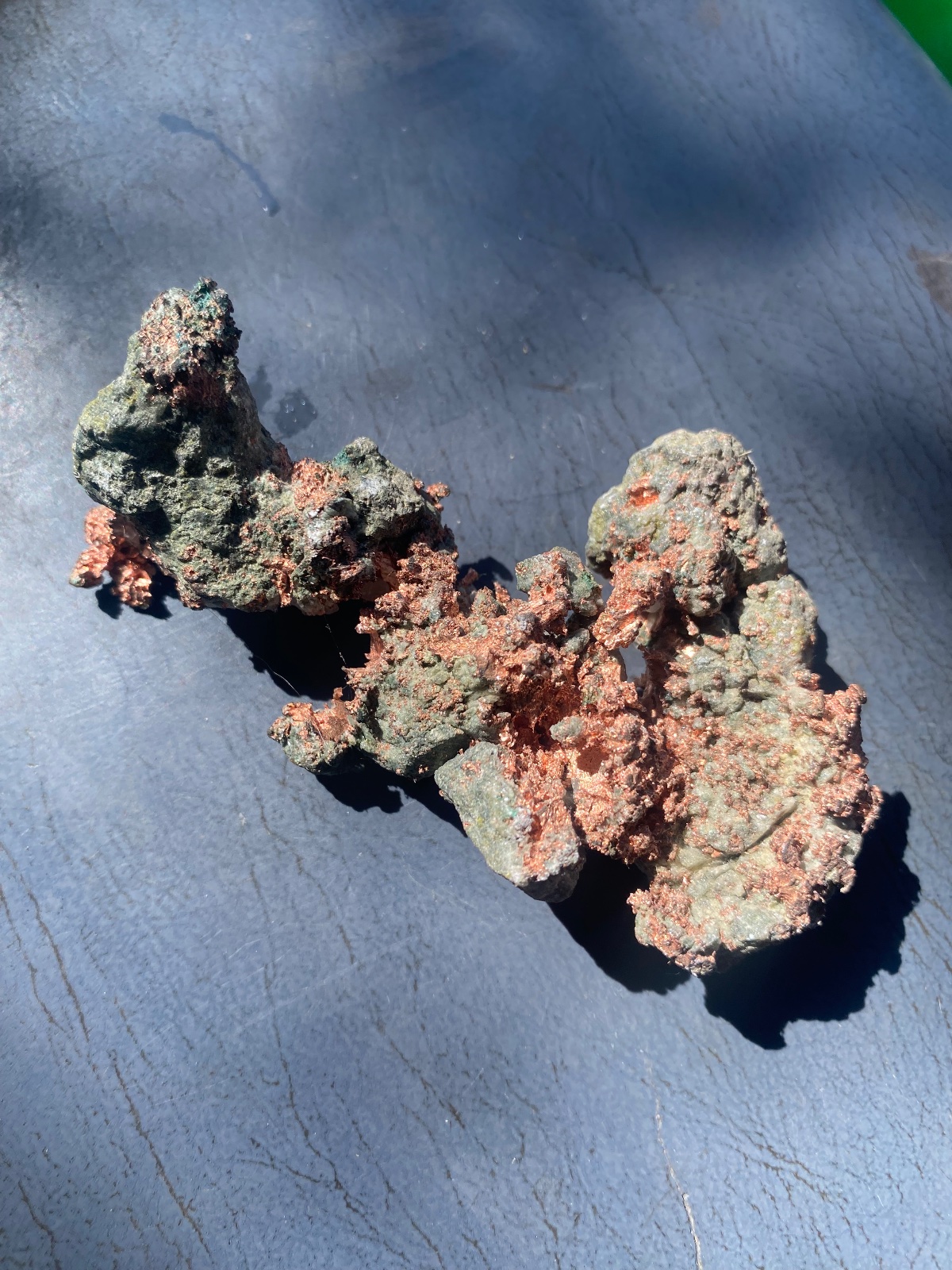 Natural crystal copper