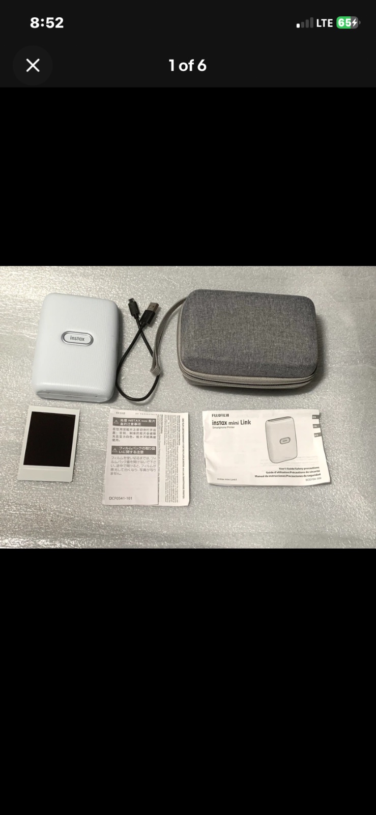 Fujifilm Instax Mini Link Smartphone Printer w/ Case & Cable