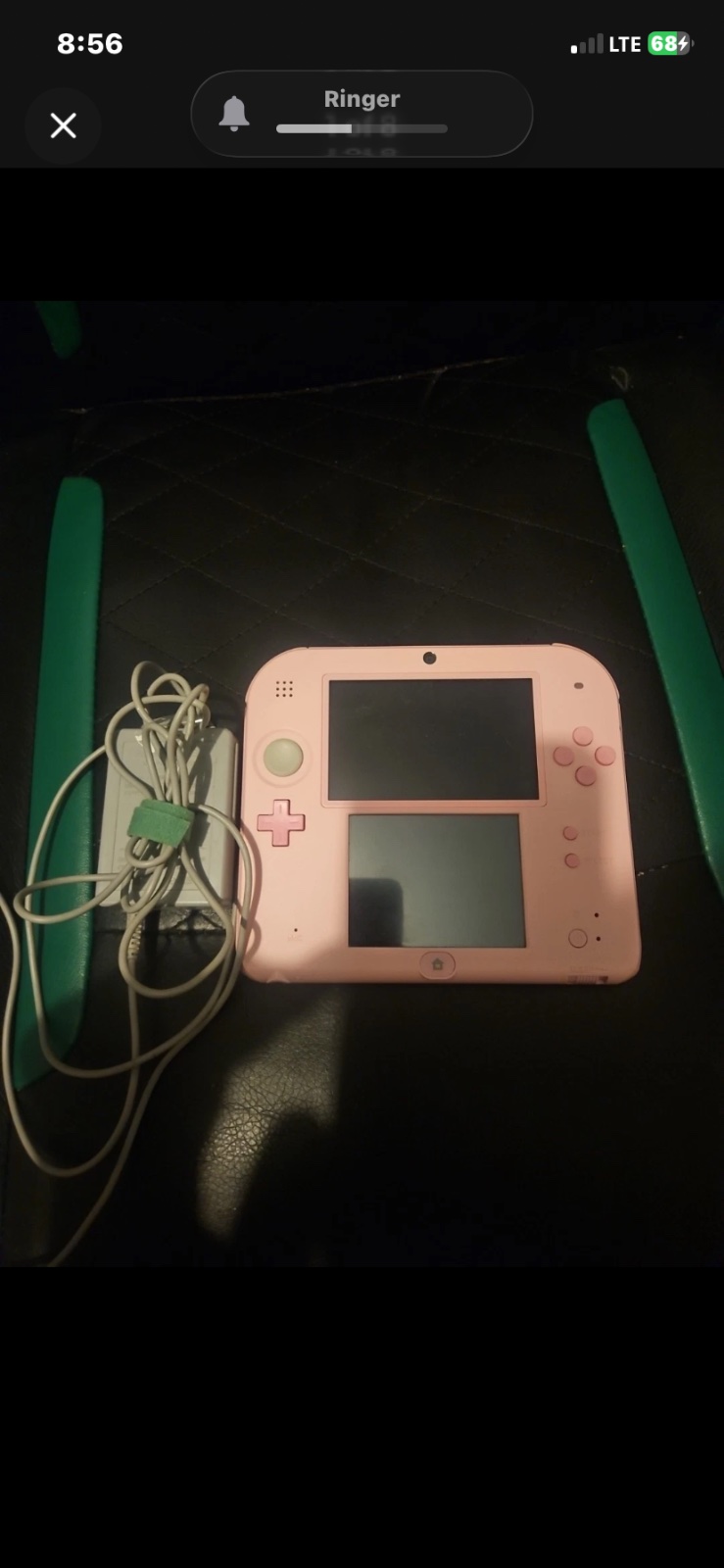 Nintendo 2DS Pink Handheld System with Charger - Super Smash Bros Installed