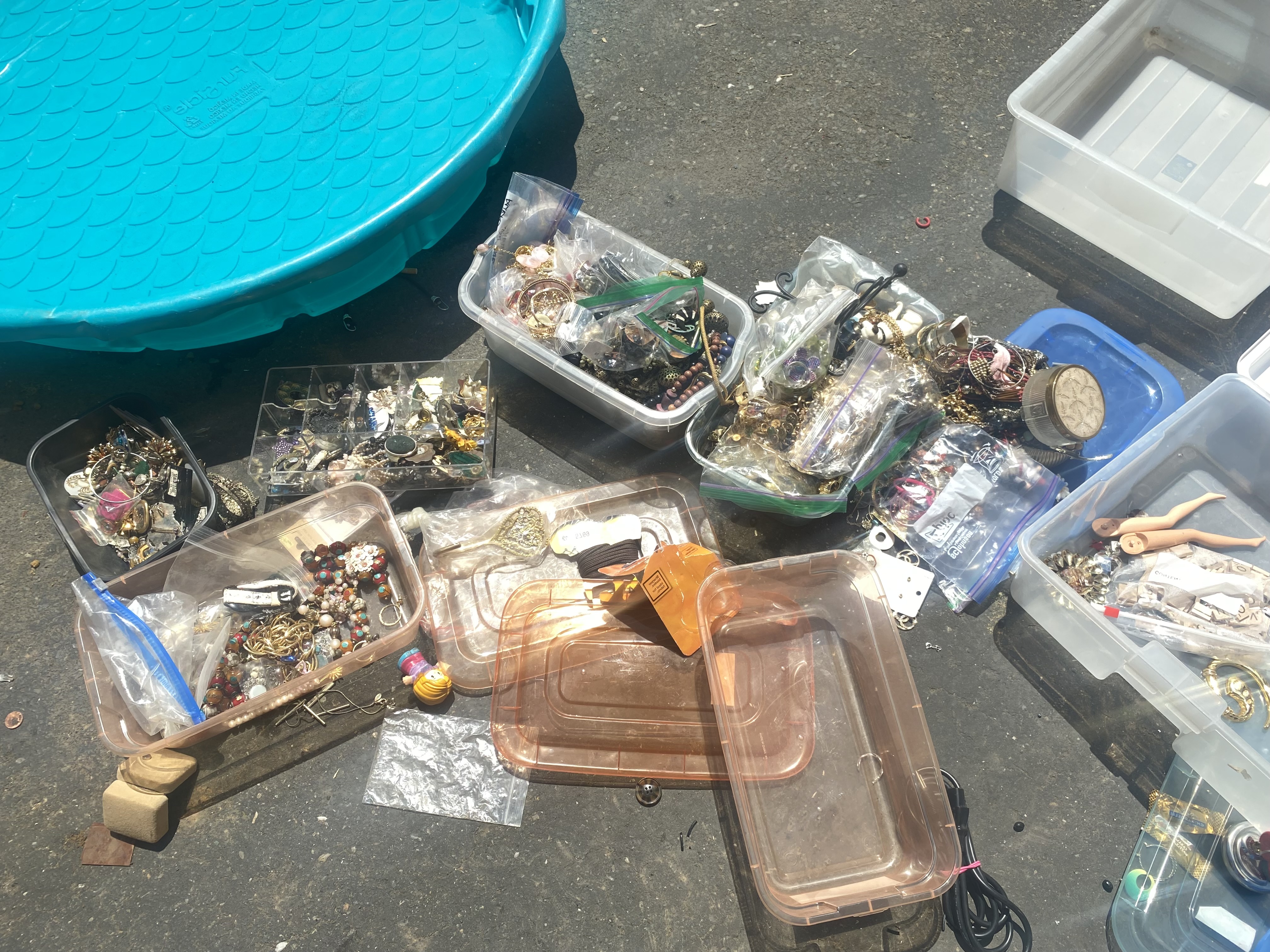 Large Lot Mixed Costume Jewelry Crafting Lot Wearable Repair Resale