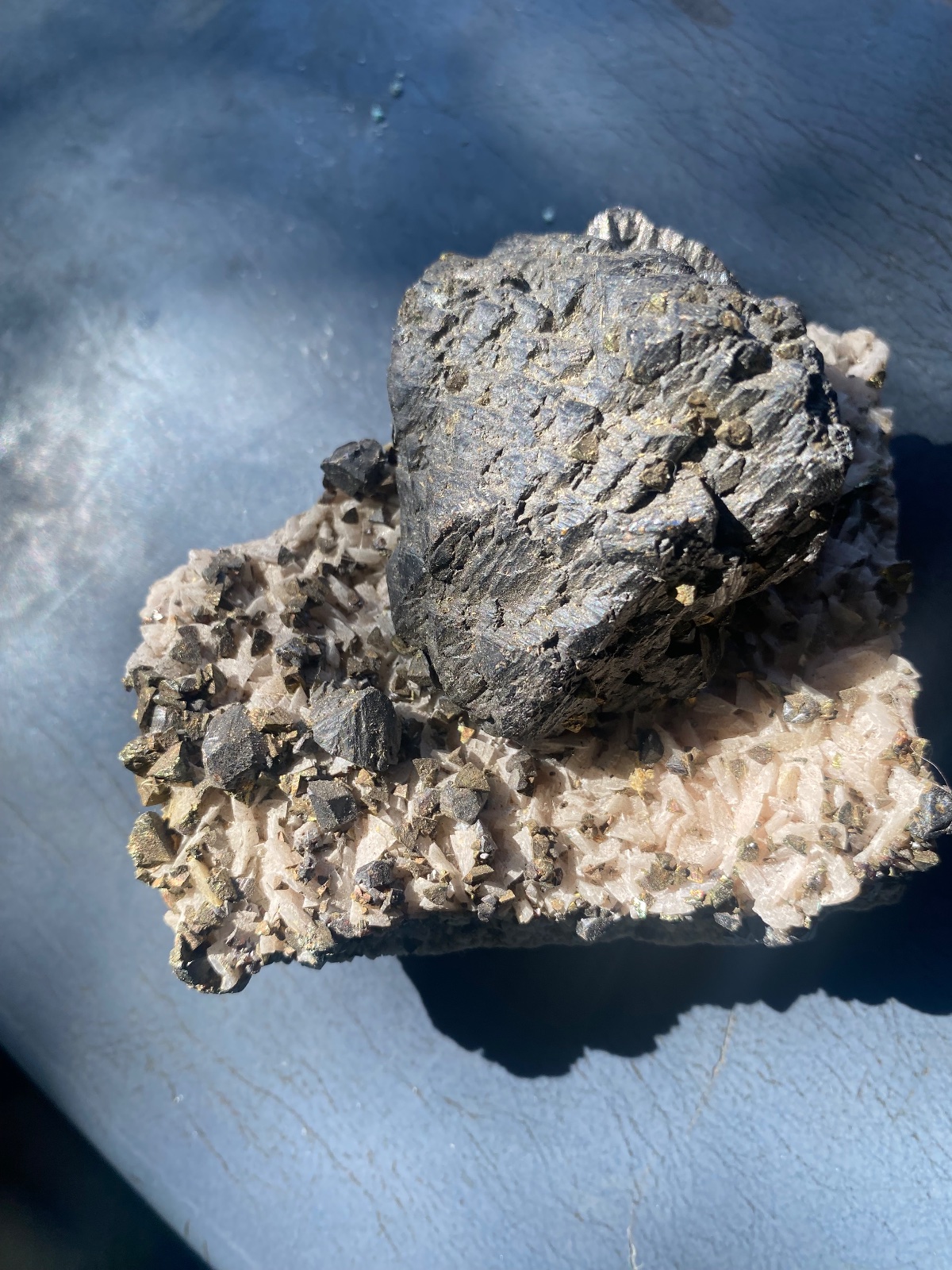 Unique Mineral Specimen - Quartz, Pyrite, & Galena/Sphalerite on Matrix