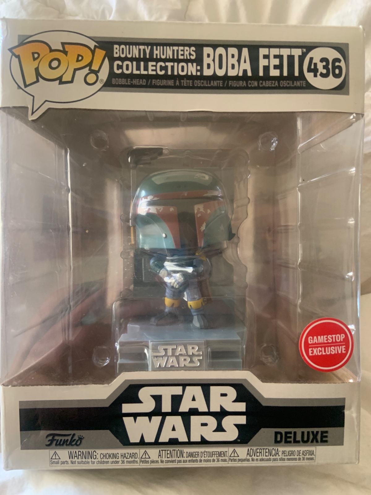 Funko Pop! Star Wars Deluxe Boba Fett 436 GameStop Exclusive - New